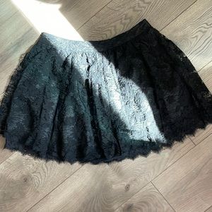 Black lace full skirt size 8